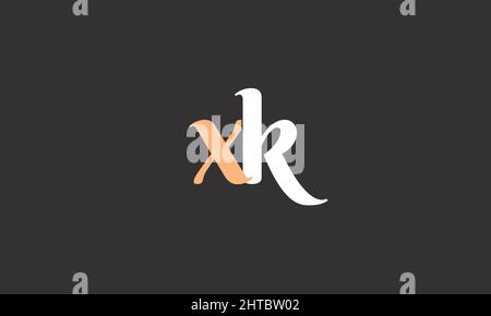 Lettres de l'alphabet initiales Monogram logo XK, KX, X et K Illustration de Vecteur