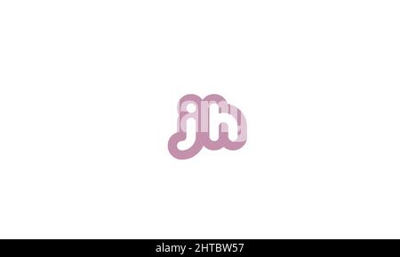 Lettres de l'alphabet initiales Monogram logo JH, HJ, J et H Illustration de Vecteur