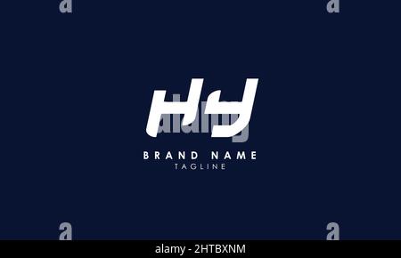 Lettres de l'alphabet initiales Monogram logo HY, YH, H et Y. Illustration de Vecteur