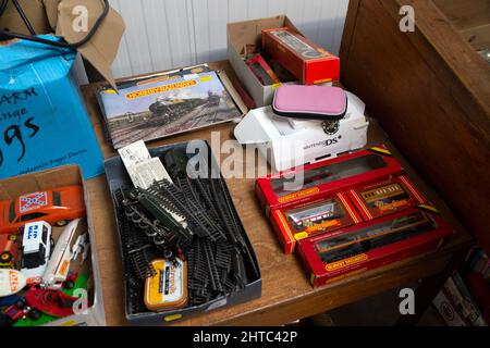 Le train Hornby Railways est exposé comme un terrain de vente aux enchères, au Royaume-Uni Banque D'Images