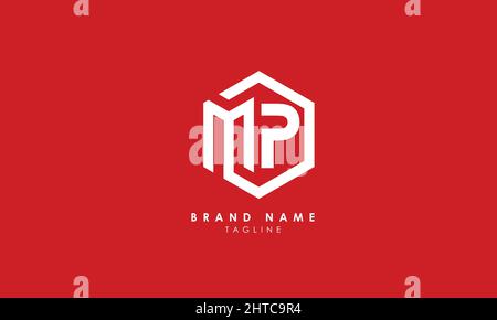Lettres de l'alphabet initiales Monogram logo MP, PM, M et P Illustration de Vecteur