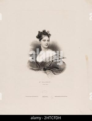 Portrait de la chanteuse d'opéra Maria Malibran (1808-1836), c. 1830. Collection privée. Banque D'Images