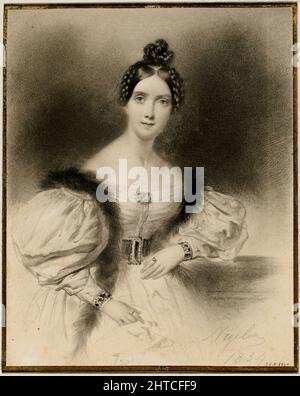 Portrait du danseur de ballet Carlotta Grisi (1819-1899), 1834. Trouvé dans la Collection du Mus&#xe9;e Carnavalet, Paris. Banque D'Images