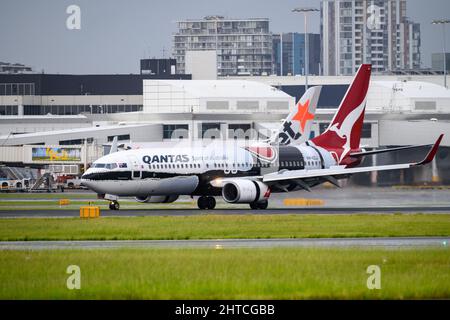 Boeing B737 de Qantas Airlines Banque D'Images