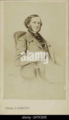 Portrait du compositeur et pianiste Henri Herz (1803-1888). Collection privée. Banque D'Images