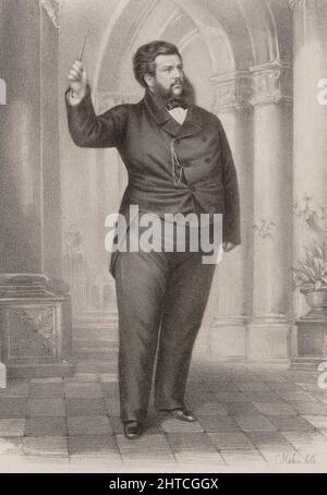 Portrait du compositeur Prince Juri Nikolayevitch Golitsyn (1823-1872). Collection privée. Banque D'Images