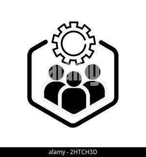 Icône vectorielle abstraite sur le blanc, Illustration isolée pour la conception graphique et web.Symbole plat simple. Illustration de Vecteur