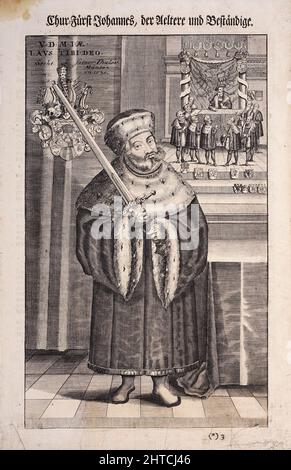 Johann le Steadfast (1468-1532), électeur de Saxe, c. 1710. Collection privée. Banque D'Images