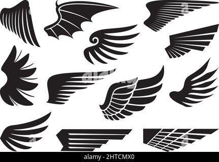 Illustration du vecteur de collection Wings Illustration de Vecteur