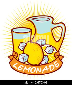 Illustration du vecteur d'étiquette de limonade Illustration de Vecteur