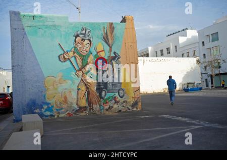 Art de rue à Arrecife, Lanzarote Banque D'Images