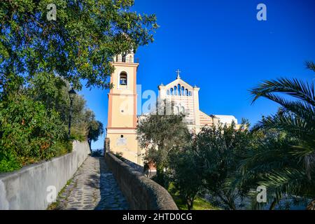 Le village italien de Conca dei Marini. Banque D'Images