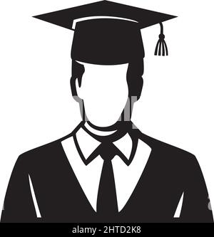 Icône de vecteur d'illustration gradué de l'étudiant Illustration de Vecteur