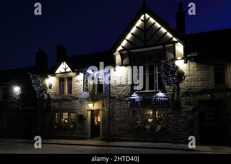 The Peak Hotel, Castleton village, Derbyshire, Peak District National Park, Angleterre, Royaume-Uni Banque D'Images