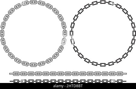 Illustration vectorielle du châssis de chaîne (rond) Illustration de Vecteur