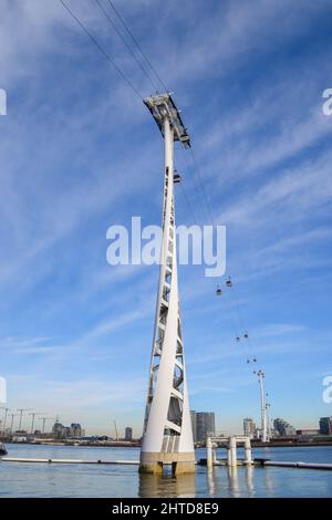 Téléphérique Emirates Air Line, Londres, Royaume-Uni. Banque D'Images