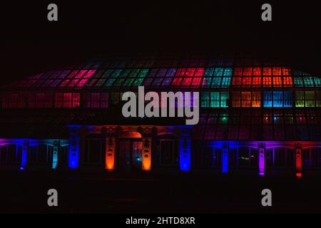 Gros plan sur les décorations de Noël au Kew Gardens Londres, Royaume-Uni Banque D'Images