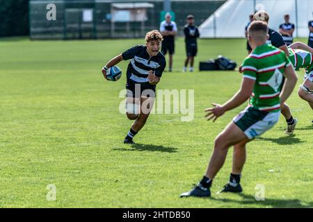 Newcastle Falcons contre Leicestershire Tigers de moins de 18 ans à Oval Park Training Ground Leicester. Banque D'Images