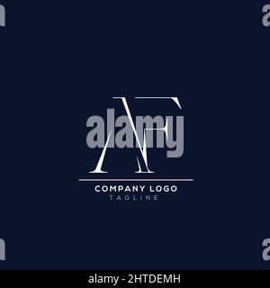 Logo d'entreprise à base d'alphabet de première qualité AA de couleur blanche sur fond bleu. Illustration de Vecteur