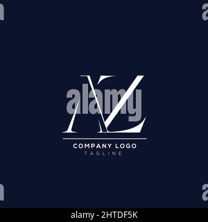 Logo d'entreprise à base d'alphabet de première qualité AA de couleur blanche sur fond bleu. Illustration de Vecteur