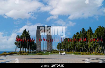 Canakkale, Turquie, 26 septembre 2021: péninsule, où les batailles terrestres et maritimes de Canakkale ont eu lieu pendant la première guerre mondiale. Banque D'Images