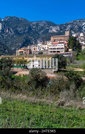 Alfara de Carles, Baix Ebre, Tarragone, Catalogne, Espagne. Banque D'Images