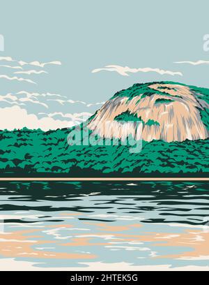 Illustration du parc national Echo Lake, États-Unis Banque D'Images