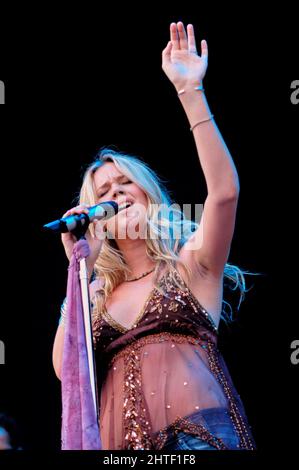 Joss Stone, V2005, Hylands Park, Chelmsford, Essex, Royaume-Uni - 21 août 2005 Banque D'Images