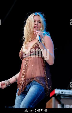 Joss Stone, V2005, Hylands Park, Chelmsford, Essex, Royaume-Uni - 21 août 2005 Banque D'Images