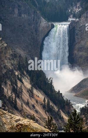 Upper Yellowstone Falls dans le parc national de Yellowstone, Wyoming. Banque D'Images