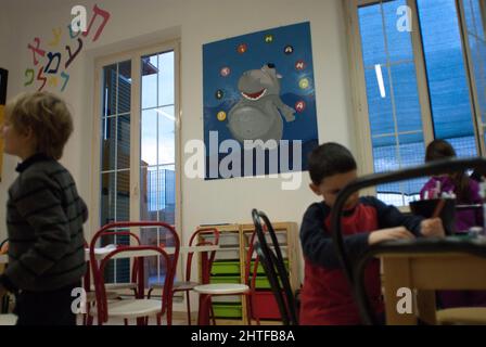 Rome, Italie 27/11/2008: Activités amusantes pour les enfants d'âge préscolaire, Centre Pitigliani. ©Andrea Sabbadini Banque D'Images