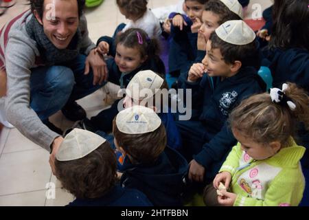 Rome, Italie 27/11/2008: Activités amusantes pour les enfants d'âge préscolaire, Centre Pitigliani. ©Andrea Sabbadini Banque D'Images