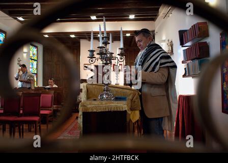 Rome, Italie 30/11/2008: Prière dans la Synagogue de la Jeunesse, Ile Tibre. ©Andrea Sabbadini Banque D'Images