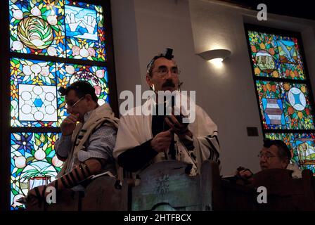 Rome, Italie 30/11/2008: Prière dans la Synagogue de la Jeunesse, Ile Tibre. ©Andrea Sabbadini Banque D'Images