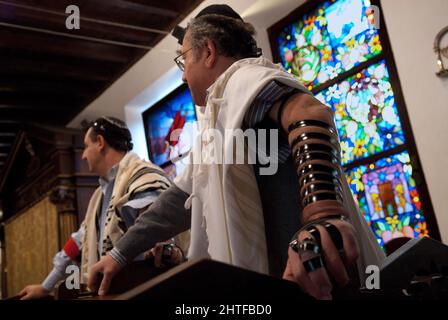 Rome, Italie 30/11/2008: Prière dans la Synagogue de la Jeunesse, Ile Tibre. ©Andrea Sabbadini Banque D'Images