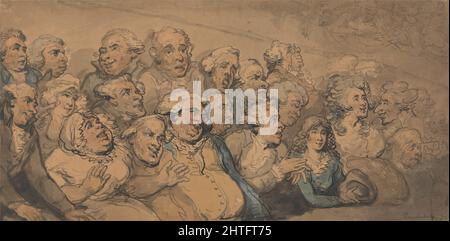 Thomas Rowlandson - une audience au Drury Lane Theatre Banque D'Images