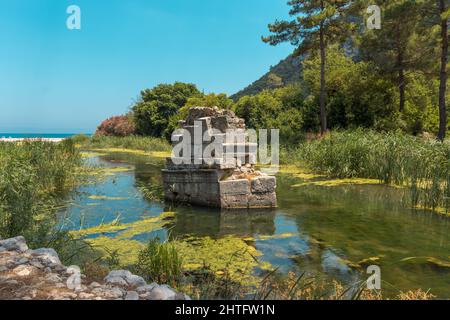 Ruines de la ville antique d'Olympos, ville antique grecque et romaine d'Olympos sur la voie de Lycia, province d'Antalya Banque D'Images