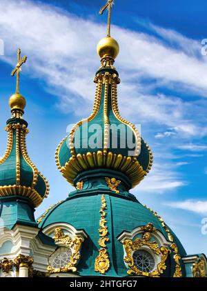 L'église St Andrew (Андріївська церква, Andriivska tserkva) est une église orthodoxe de Kiev Banque D'Images
