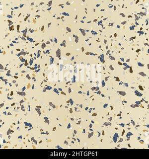 Motif sans couture texturé beige Rock Terrazzo Stone Illustration de Vecteur