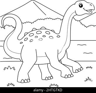 Neuquensaurus coloriage page pour enfants Illustration de Vecteur