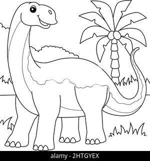 Jobaria coloriage page pour enfants Illustration de Vecteur