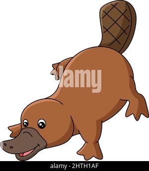 Illustration de l'animal du Platypus Cartoon Clipart Illustration de Vecteur