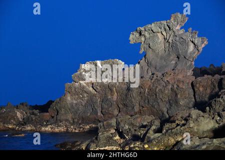Dragon Head Rock de l'île de Jeju, Corée du Sud. Connu sous le nom de Yongduam rock en coréen. Banque D'Images