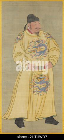 Portrait de l'empereur Taizong de Tang (598 – 649), le deuxième empereur de la dynastie Tang de Chine Banque D'Images