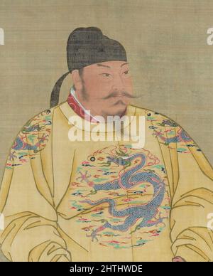 Portrait de l'empereur Taizong de Tang (598 – 649), le deuxième empereur de la dynastie Tang de Chine Banque D'Images