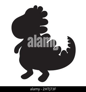 Illustration Dinosaur Vector, style doodle Silhouette Design. Graphique animal préhistorique. Illustration de Vecteur