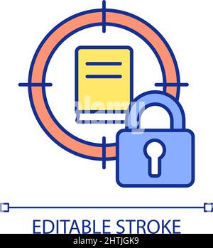 Icône de couleur RVB de l'objectif éducatif Illustration de Vecteur