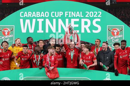 JORDAN HENDERSON, CARABAO CUP, CHELSEA V LIVERPOOL, 2022 Banque D'Images