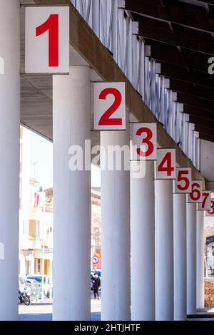 Gare routière, Inca, Majorque, Iles Baléares, Espagne Banque D'Images
