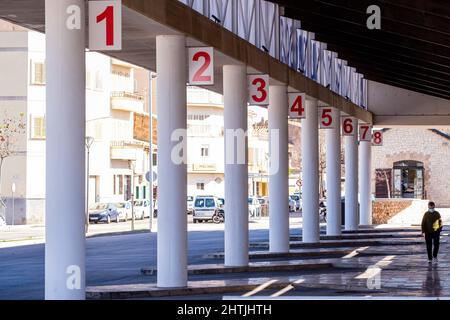 Gare routière, Inca, Majorque, Iles Baléares, Espagne Banque D'Images